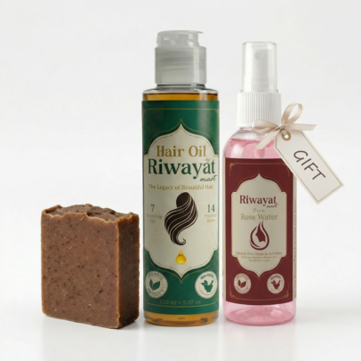 Bundle of Personal Care Soap + Hair Oil + Rose Water